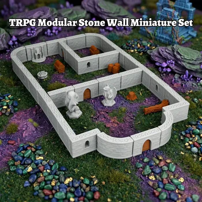 Ensemble de terrain miniature modulaire pour donjons