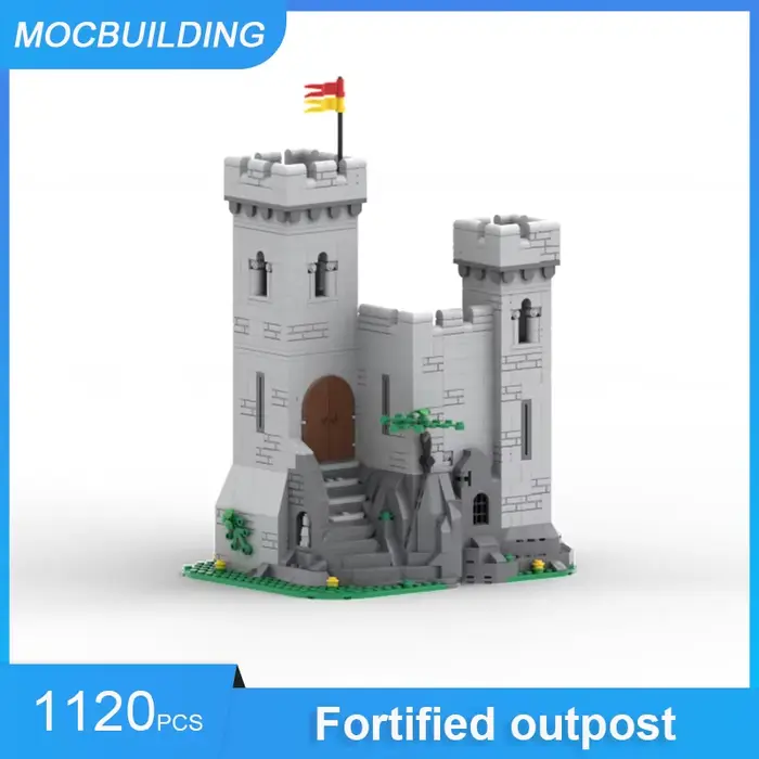 Blocs de construction MOC pour garder et faible l'extension de cour, briques à assembler, modèle de
