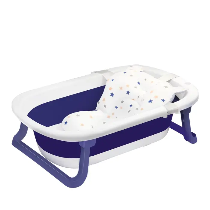 Baignoire pliable pour bébé, baignoire de voyage portable pour nouveau-né, avec coussin de soutien p