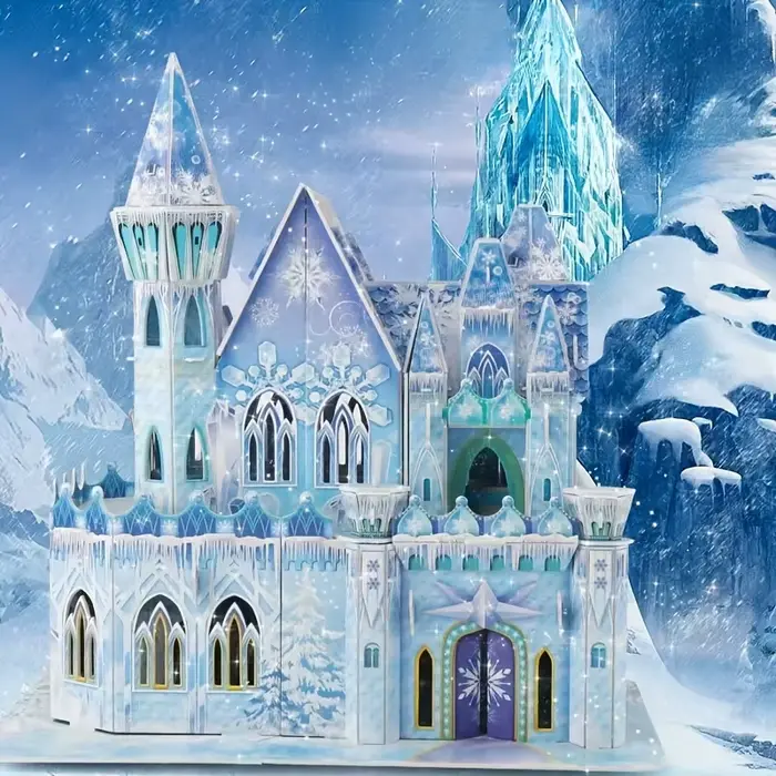 Puzzle 3D chateau de glace et chateau fantastique pour filles princesses puzzle educatif enfants cadeau noel vendredi noir anniversaire