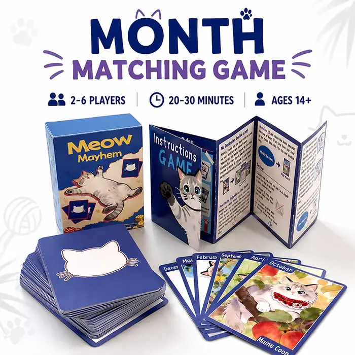 Jeu de cartes Meow Mayhem Set Collection pour 2 à 6 joueurs