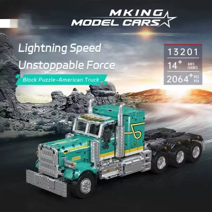 Mould King 13201 Super Camion Modèle Le Camion Américain Peter Camion Télécommandé Blocs de Construc