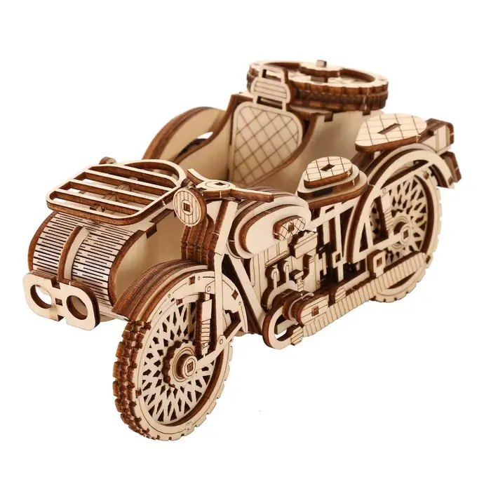 Tricycle rétro bricolage modèle de voiture Puzzle en bois 3D, Kit d'outils de fabrication de modèles