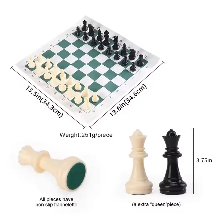 Jeu d'échecs pliant, jeu de société de voyage Portable, ensemble pour débutant, échecs intellectuels, échecs d'extérieur en plastique