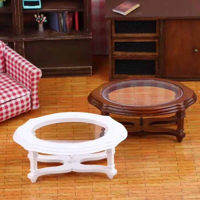 Table basse de Simulation, modèle de maison de poupée, meubles de salon, décoration, Micro scène, accessoires de Construction, 1/12
