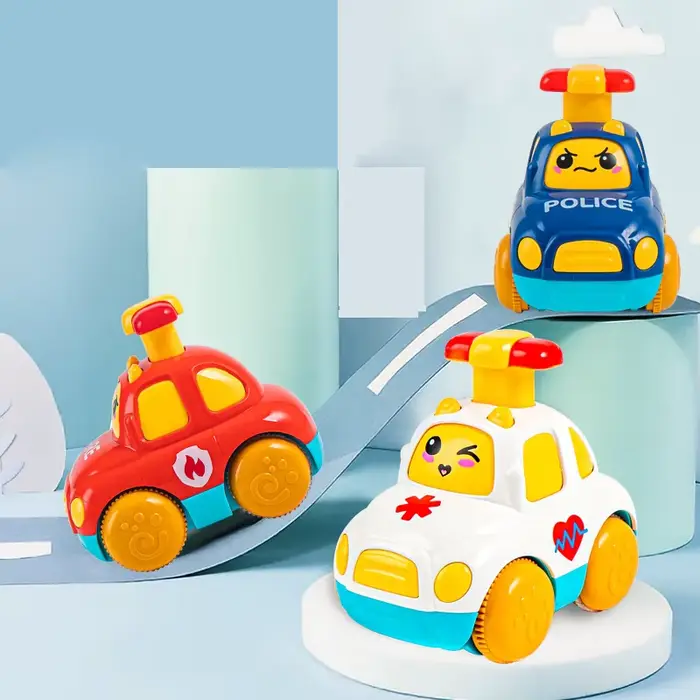 Voitures jouets pour bébé 12 à 18 mois camion de dessin animé jouets éducatifs voitures à tirer pour tout-petits occasions spéciales pour garçons