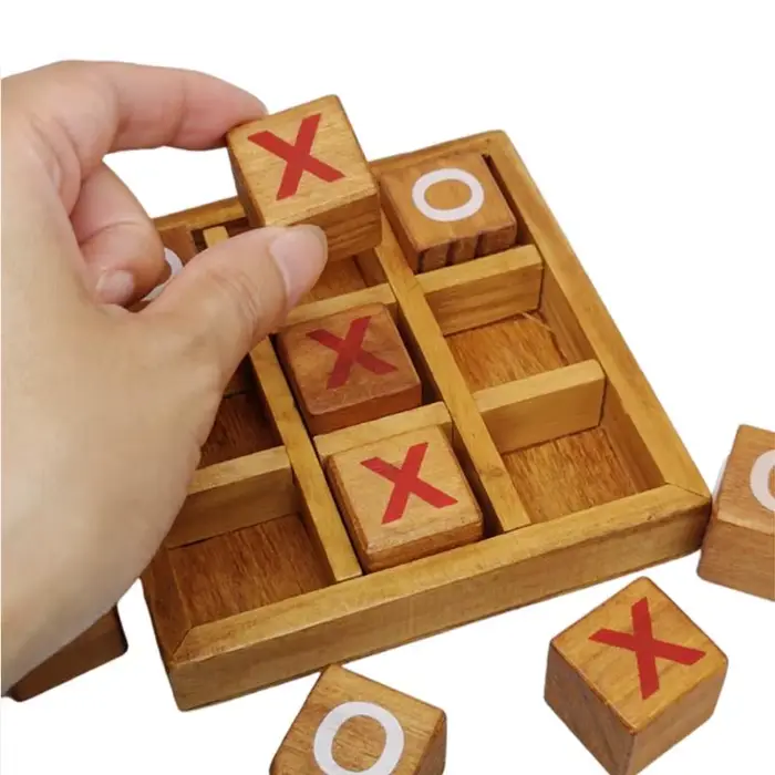Jeu de société en bois Tic Tac Toe