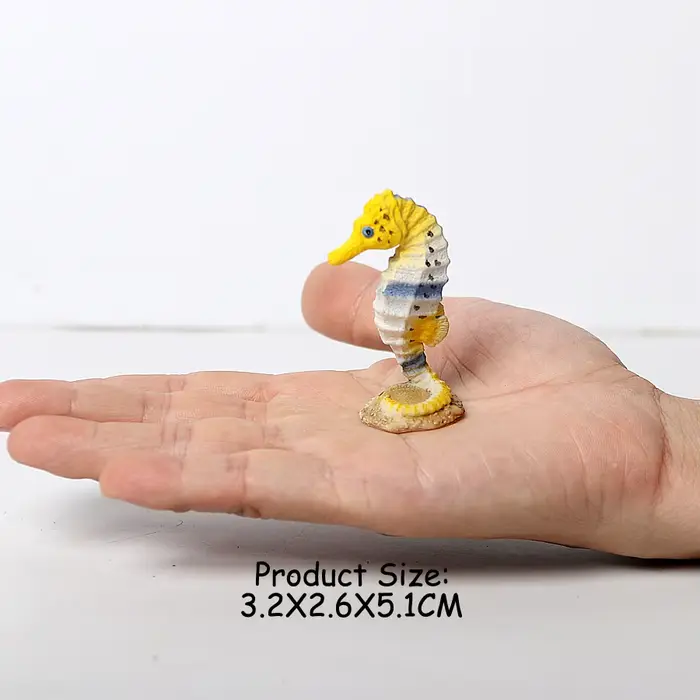 Figurines réalistes d'animaux marins, orca, calmar, requins, dauphin, tortue, poisson-plongeur, pieu