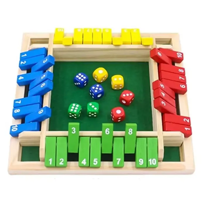 Jeu de société à dés en bois