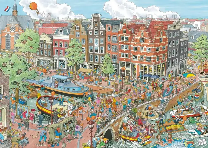 Puzzles Amsterdam 1000/500/300 pièces – Jeu stimulant pour toute la famille, idéal pour salle de jeu