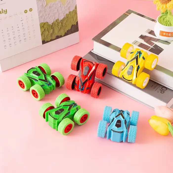 Mini Voiture à Inertie Interactif Robuste Pour Enfant Jouet Éducatif Double Face Couleurs Vives Occasions Spéciales