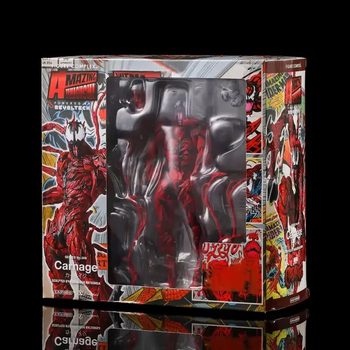 AMAZING YAMAGUCHI Venom Carnage Spider Man légendes figurine commune mobile visage Statue modèle pou