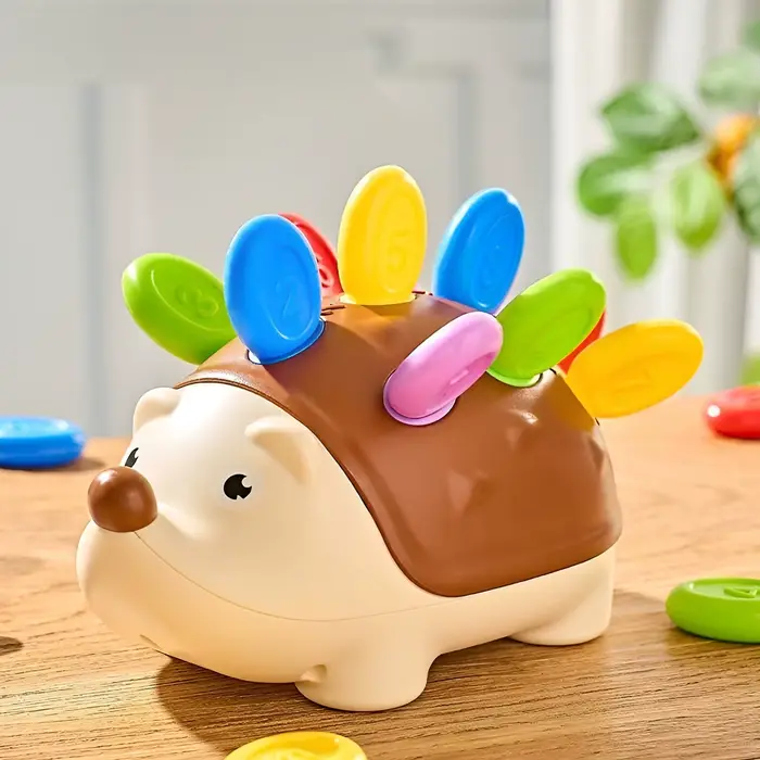 Jouet éducatif pour enfants avec hérisson en peluche