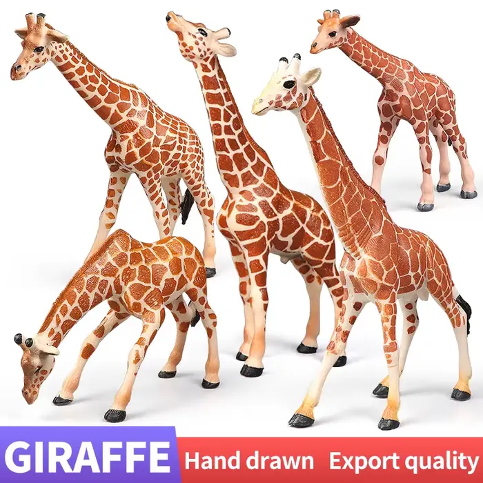 Ensemble de girafe du monde de la faune africaine
