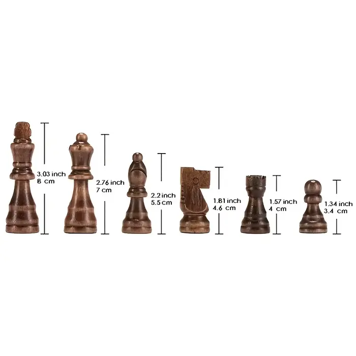 Pièces d'échecs en bois tournois Standard Staunton pour stratégie et réflexion intellectuelle occasions spéciales famille et amis