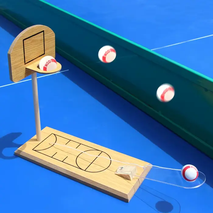 Mini jeu de société de tir de basket-ball de table en bois classique pour enfants, jouet d'activité