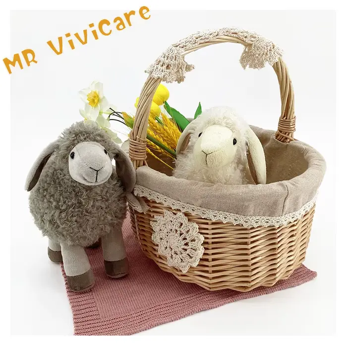Enfants doux blanc mouton en peluche poupée bébé mignon Animal poupée filles bébé en peluche poupée 