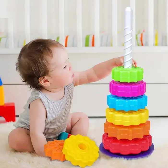 Tour arc-en-ciel rotative Montessori