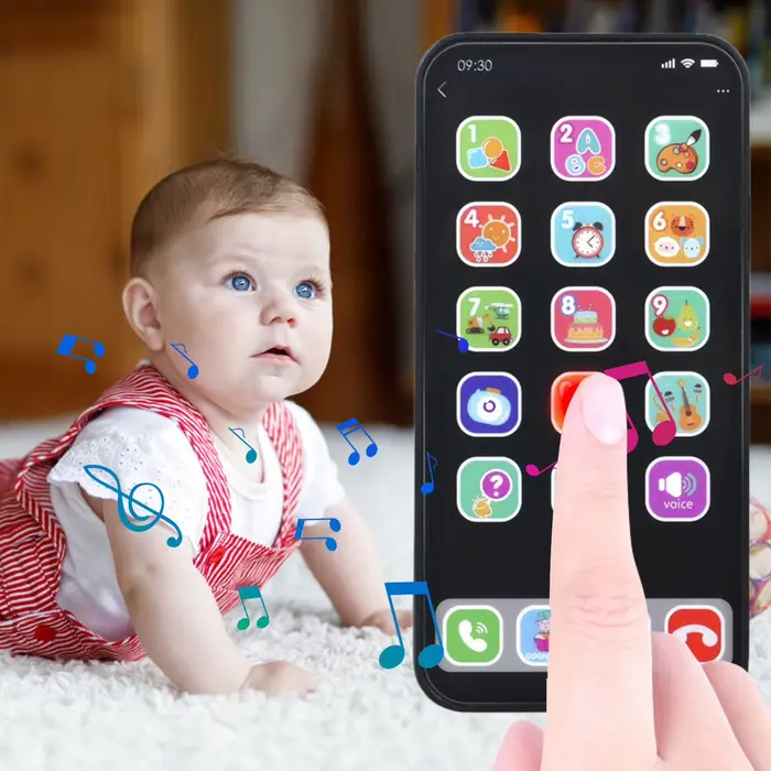 Téléphone jouet éducatif pour enfants écran tactile interactif musique son léger apprentissage numérique pour tout-petits occaions spéciales cadeau anniversaire noël