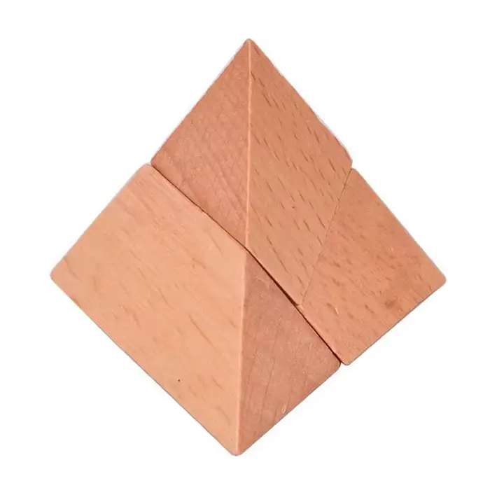 Mini Pyramide Logique en Bois Puzzle 3D Défi Intellectuel Pour Adultes Occasions Spéciales Amusement Logique Éducative