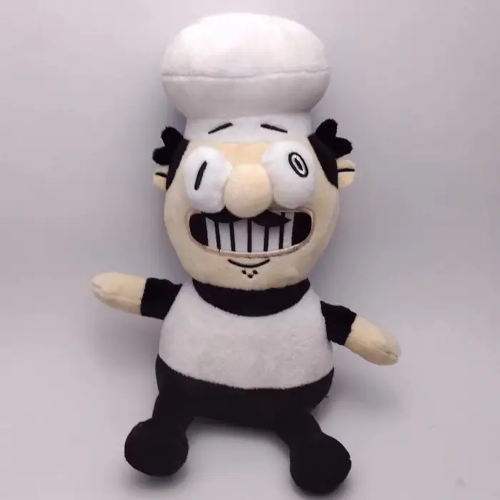 Tour de Pizza de jeu de dessin animé, jouet en peluche douce, personnages de jeu intéressants, décor