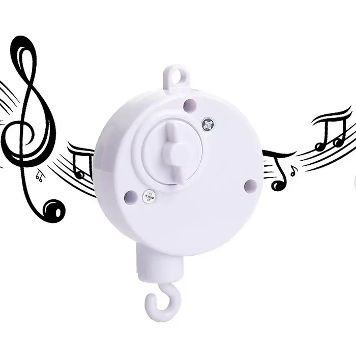 Mobile musical pour berceau avec boîte à musique, jouet suspendu en feutre doux en forme d'ours de d
