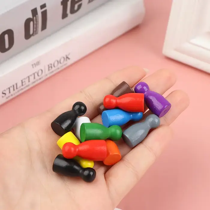 Nouvelles 100 pièces de pions en bois de diamètre standard, accessoires de jeu d'échecs, couleur de