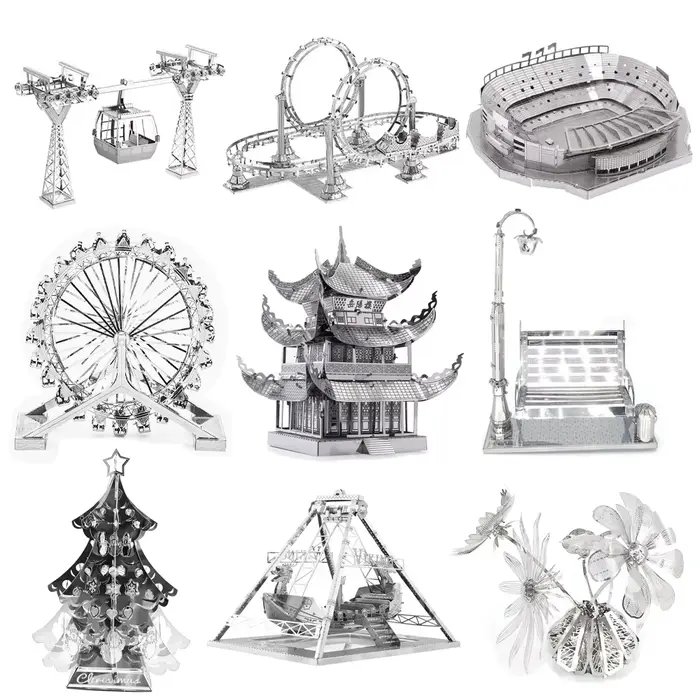 Puzzle 3D en métal : Modèles de construction de la Tour YueYang