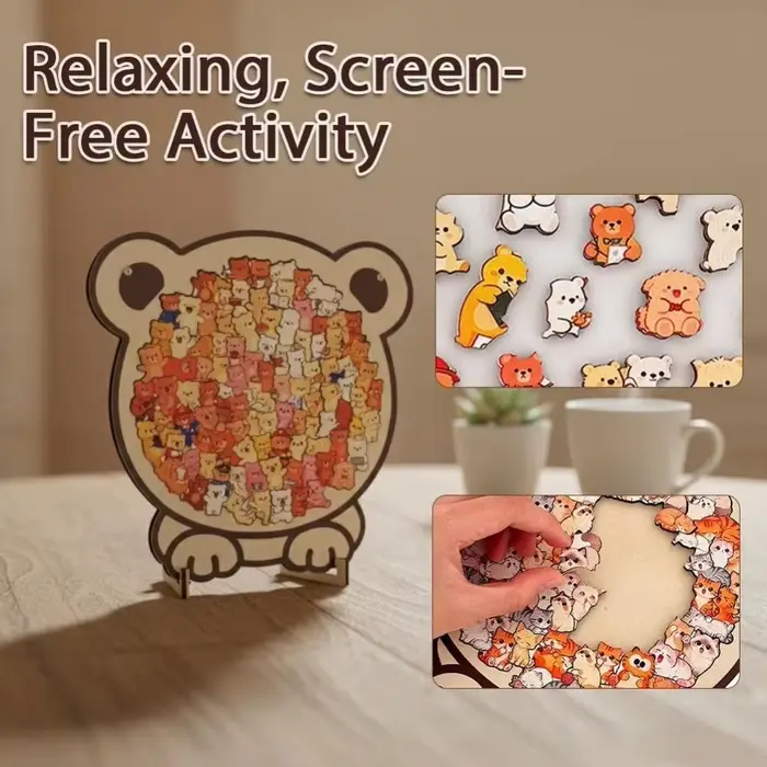 Nouveau puzzle en bois de dessin animé