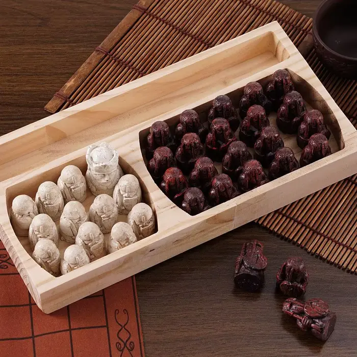 Jeu de Dames et Échecs en Bois Traditionnel Portable Adapté pour Adultes et Enfants Occasions Familiales et Voyages