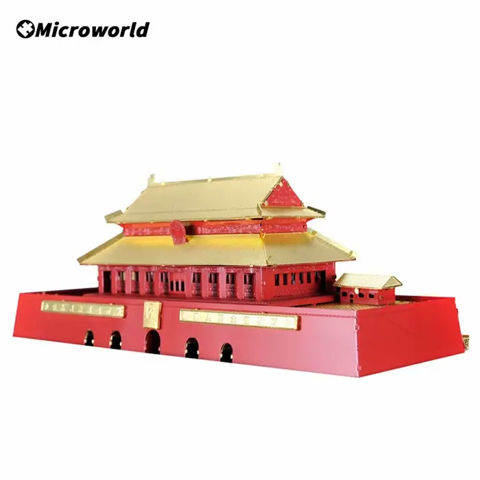 Microworld-Puzzles 3D en métal, modèles de bâtiments célèbres, jeux de bricolage, assemblage de puzz