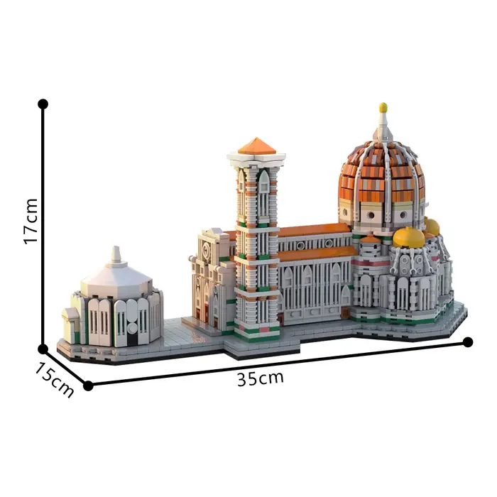 Bloc de construction MOC cathédrale de Florence 1:800, Basilica di Santa Maria del Fiore, Architectu