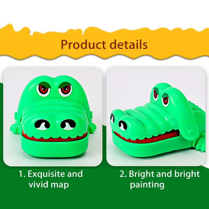Jeu de dents de Crocodile classique mini jeu de doigts mordants en ABS pour fêtes familiales et cadeaux d'anniversaire amusants pour enfants et adultes