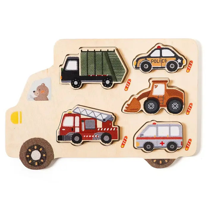 Montessori-Puzzle Géométrique en Bois pour Bébé, Jouets en Forme d'emoufs d'Animaux, Jeux Assortis d