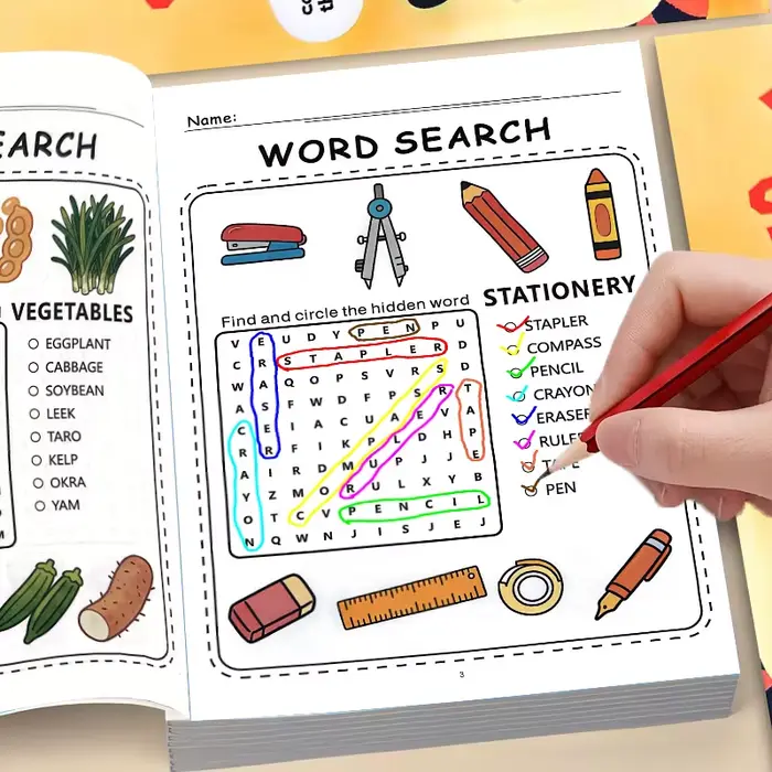 Livre de puzzles de mots pour enfants : plus de 100 puzzles de mots |   Défis amusants pour les enfa