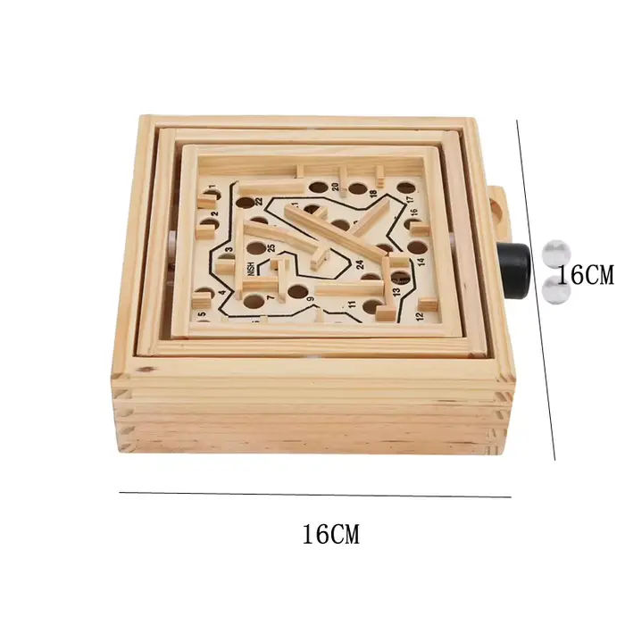 Labyrinthe en bois avec boule de marbre, labyrinthe inclinable, jeu en bois, puzzle, jouets intellig