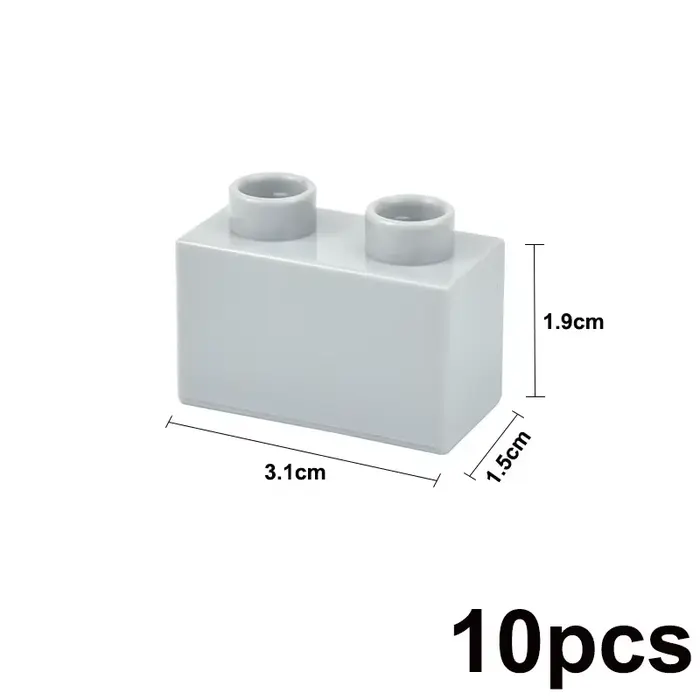 Blocs de construction épais de grande taille, 1x2 points, figurines assemblées, briques, jouets éduc