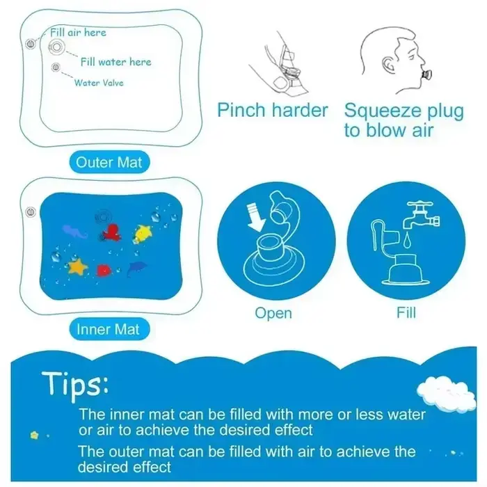 Tapis de jeu d'eau pour bébé