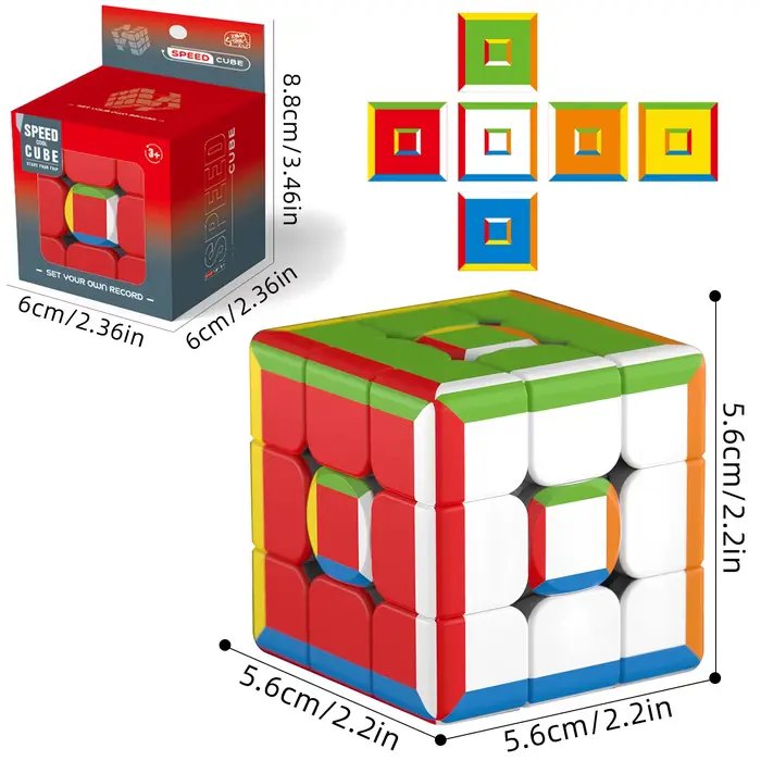 Lite-Cube 3x3 Speed Cube Puzzle - Défi de Cubing 3x3x3, parfait pour adultes, casse-tête, cadeau de 