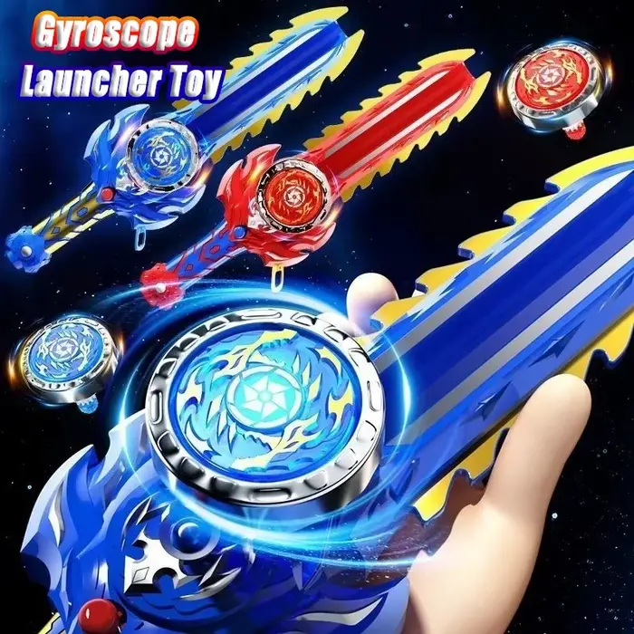 Jouets gyroscopiques de combat pour enfants toupies lanceurs en forme d'épée jeu interactif multijoueur école maison cadeau anniversaire