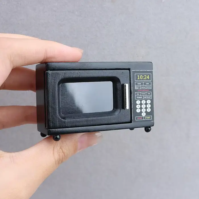 Accessoire de maison de poupée miniature four à micro-ondes en plastique pour collections et décoration de jouets occasions spéciales