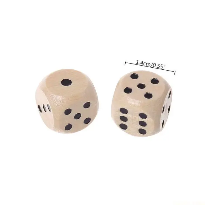 U2JB – dés numériques à 6 faces en bois, 10 pièces, 14mm, 0,55 pouces, Puzzle pour enfants, jouet, a