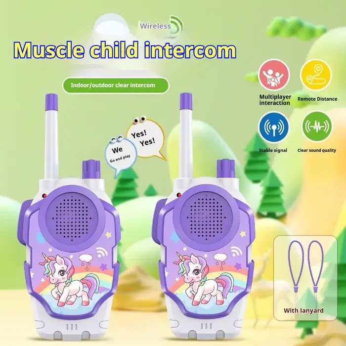 Talkie-walkie 2 pièces, jouets pour enfants, talkie-walkie sans fil, interaction parent-enfant, inte
