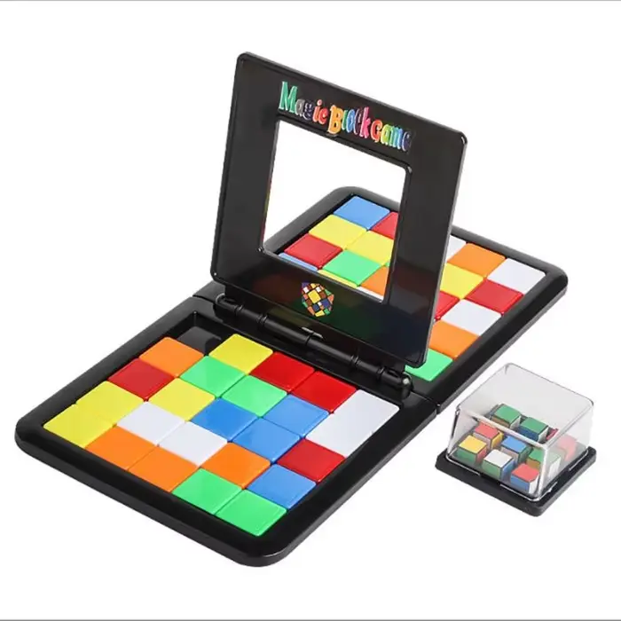 Cube de Puzzle Coloré en Plastique Jaune pour Enfants Éducatifs et Anti-Stress Occasions Spéciales