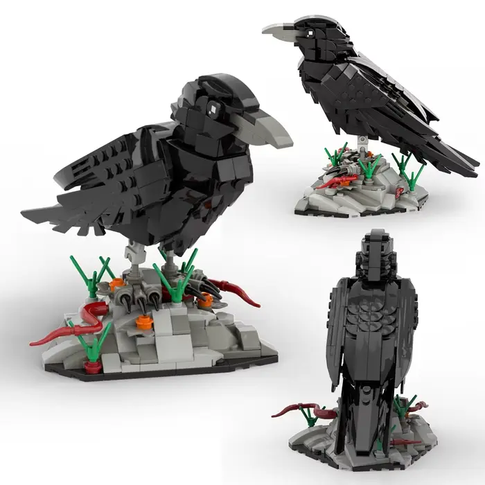 Kit de modèle d'oiseau corbeau MOC