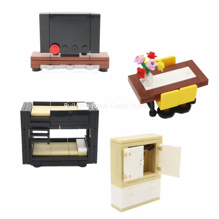 Modèles de construction de scènes en plastique ABS, bâtiments modernes et personnages pour adultes et adolescents occasions spéciales