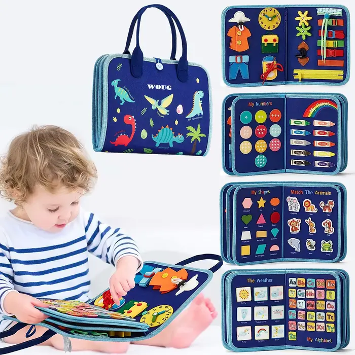 Planche occupée Montessori pour tout-petits, activités, jouets éducatifs, robe de base, motricité, j