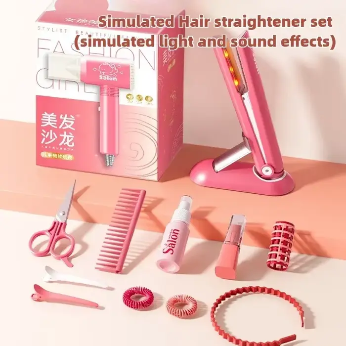 Jouets de maquillage, Kit de Simulation de coupe de cheveux, sèche-cheveux pour enfants, jeu de rôle