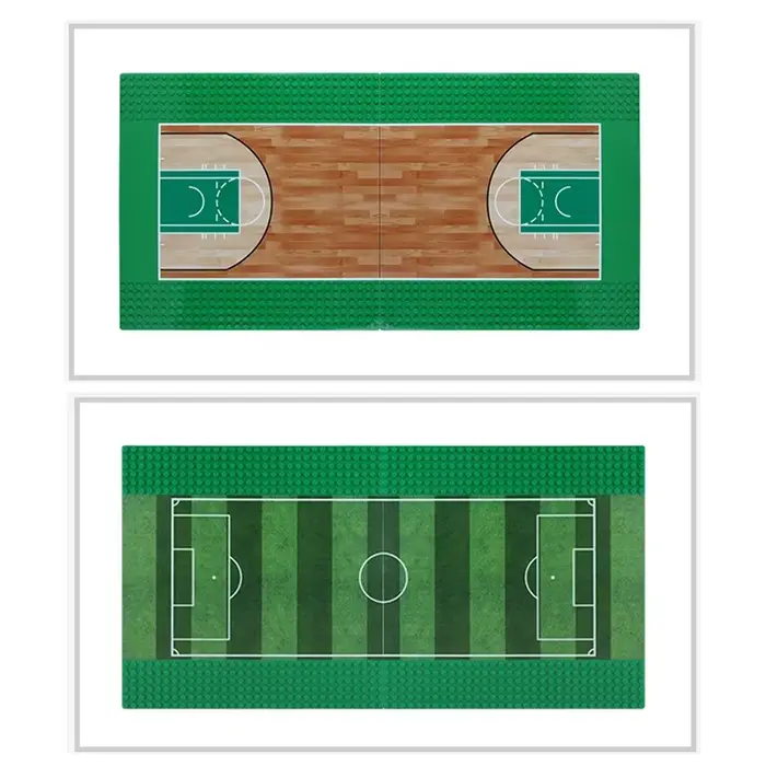 Plaque de base 32x32 blocs de construction AmazingBLOKS scène de ville parking terrain sport pour adolescents création imaginative
