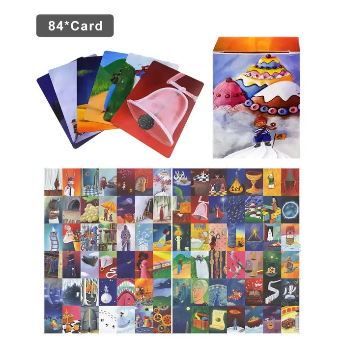 84 mini cartes à jouer pour raconter des histoires, jeu de société éducatif de haute qualité pour en